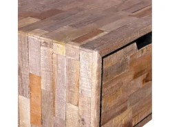 Mesa consola con 3 cajones de madera de teca reciclada