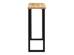 Mesa consola con borde natural madera mango maciza 105x33x76 cm ES752132