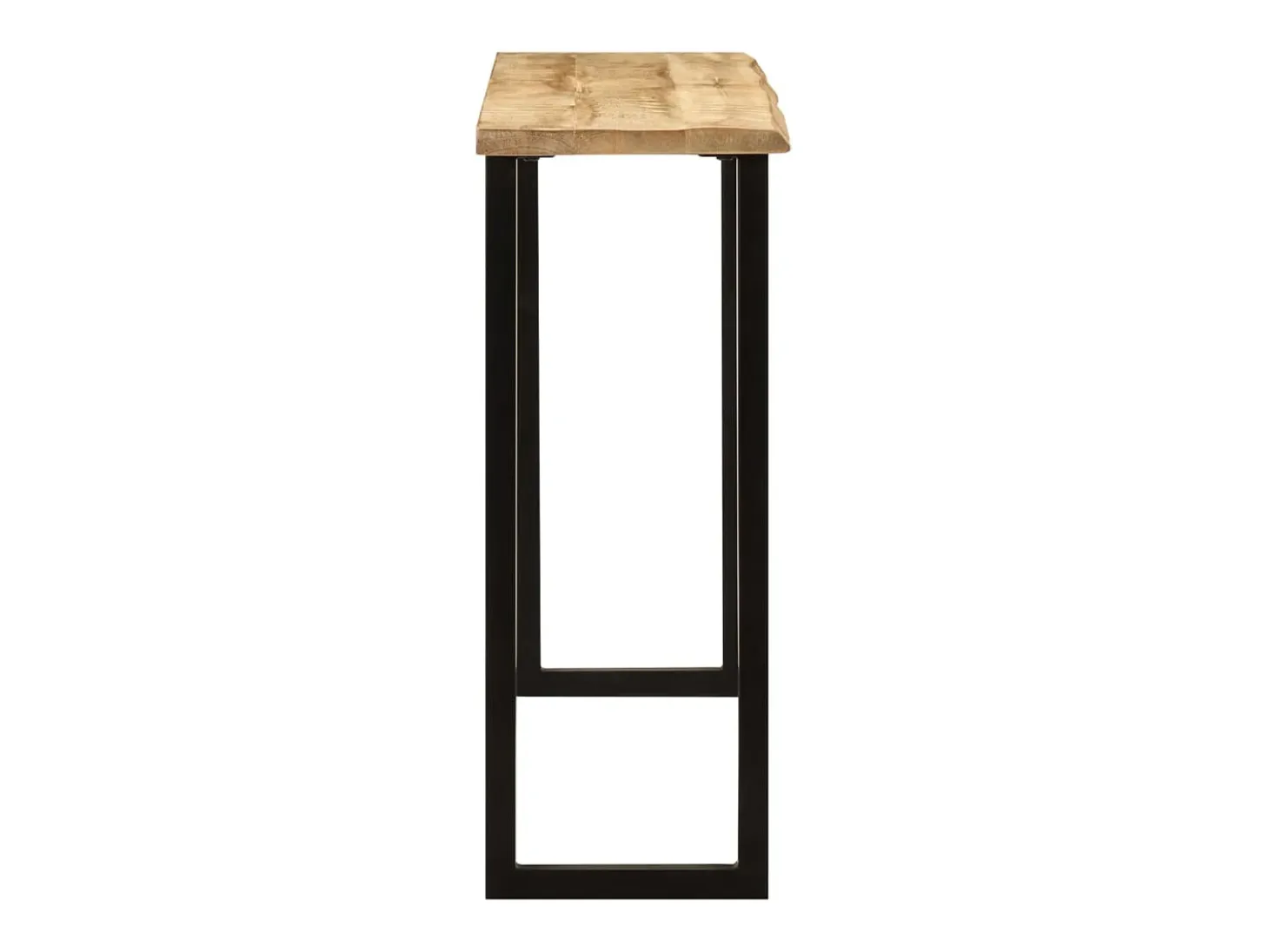 Mesa consola con borde natural madera mango maciza 105x33x76 cm ES752132