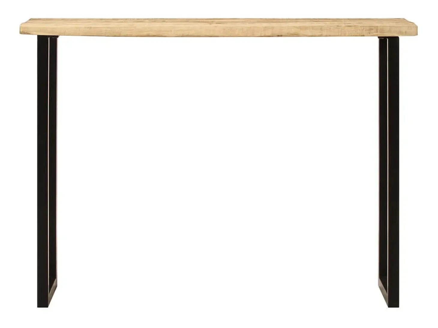 Mesa consola con borde natural madera mango maciza 105x33x76 cm ES752132