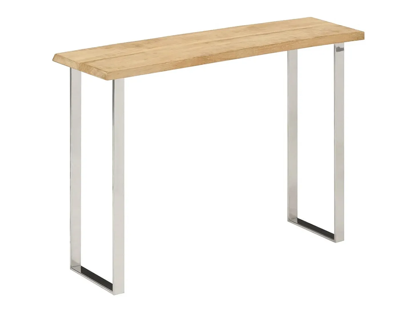 Mesa consola con borde natural madera mango maciza 105x33x76 cm ES895149