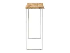 Mesa consola con borde natural madera mango maciza 105x33x76 cm ES895149