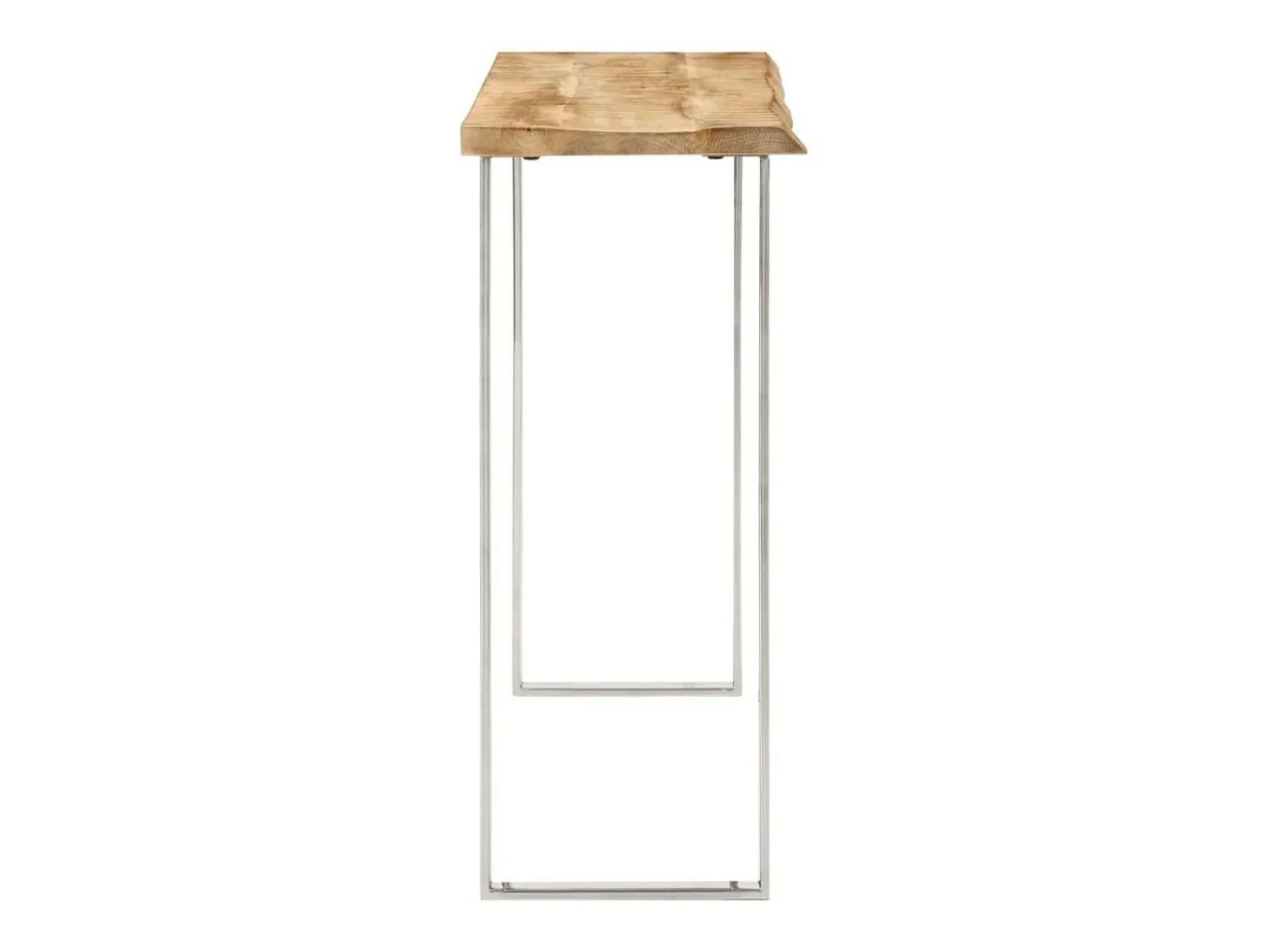 Mesa consola con borde natural madera mango maciza 105x33x76 cm ES895149