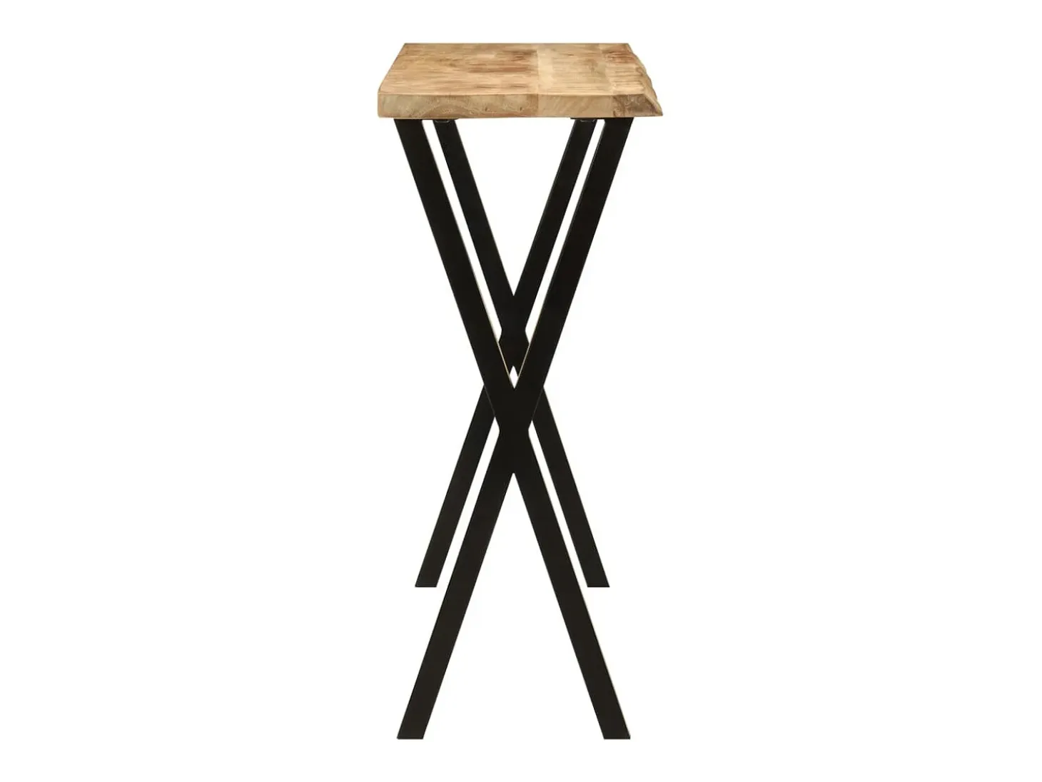 Mesa consola con borde natural madera maciza mango 105x33x76 cm ES997976