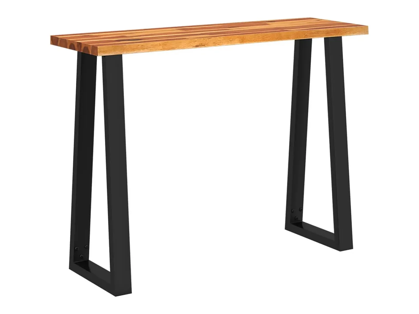 Mesa consola con borde vivo madera maciza acacia 110x35x80 cm