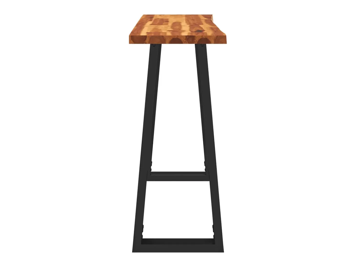 Mesa consola con borde vivo madera maciza acacia 110x35x80 cm