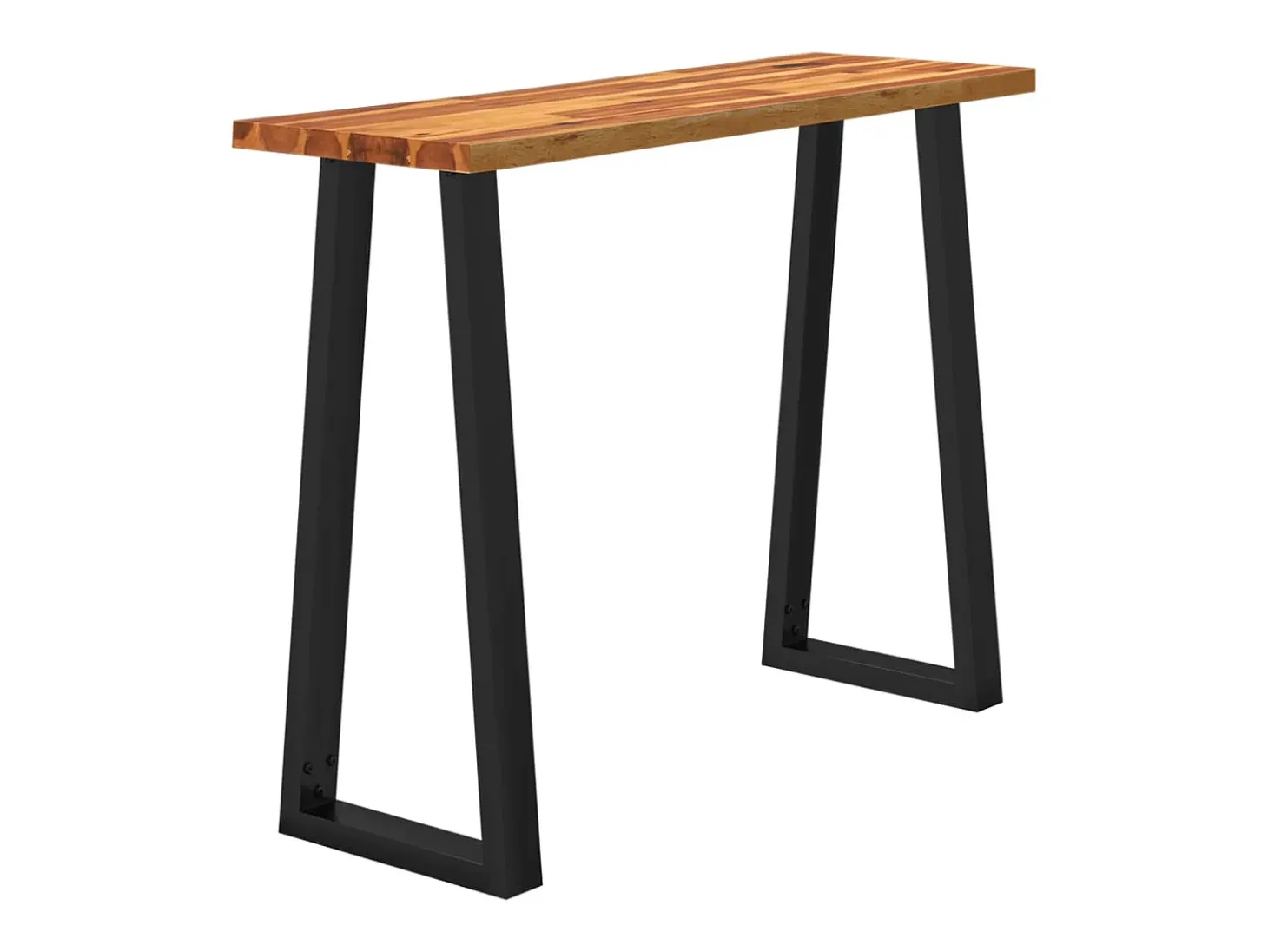 Mesa consola con borde vivo madera maciza acacia 110x35x80 cm