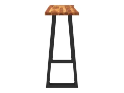 Mesa consola con borde vivo madera maciza acacia 110x35x80 cm