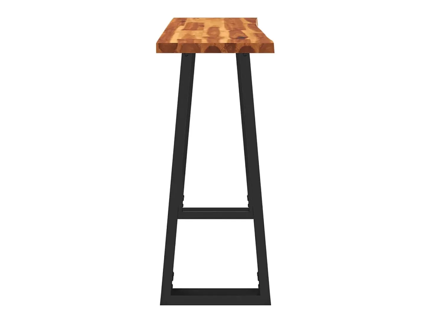 Mesa consola con borde vivo madera maciza acacia 110x35x80 cm