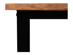 Mesa consola con borde vivo madera maciza acacia 110x35x80 cm