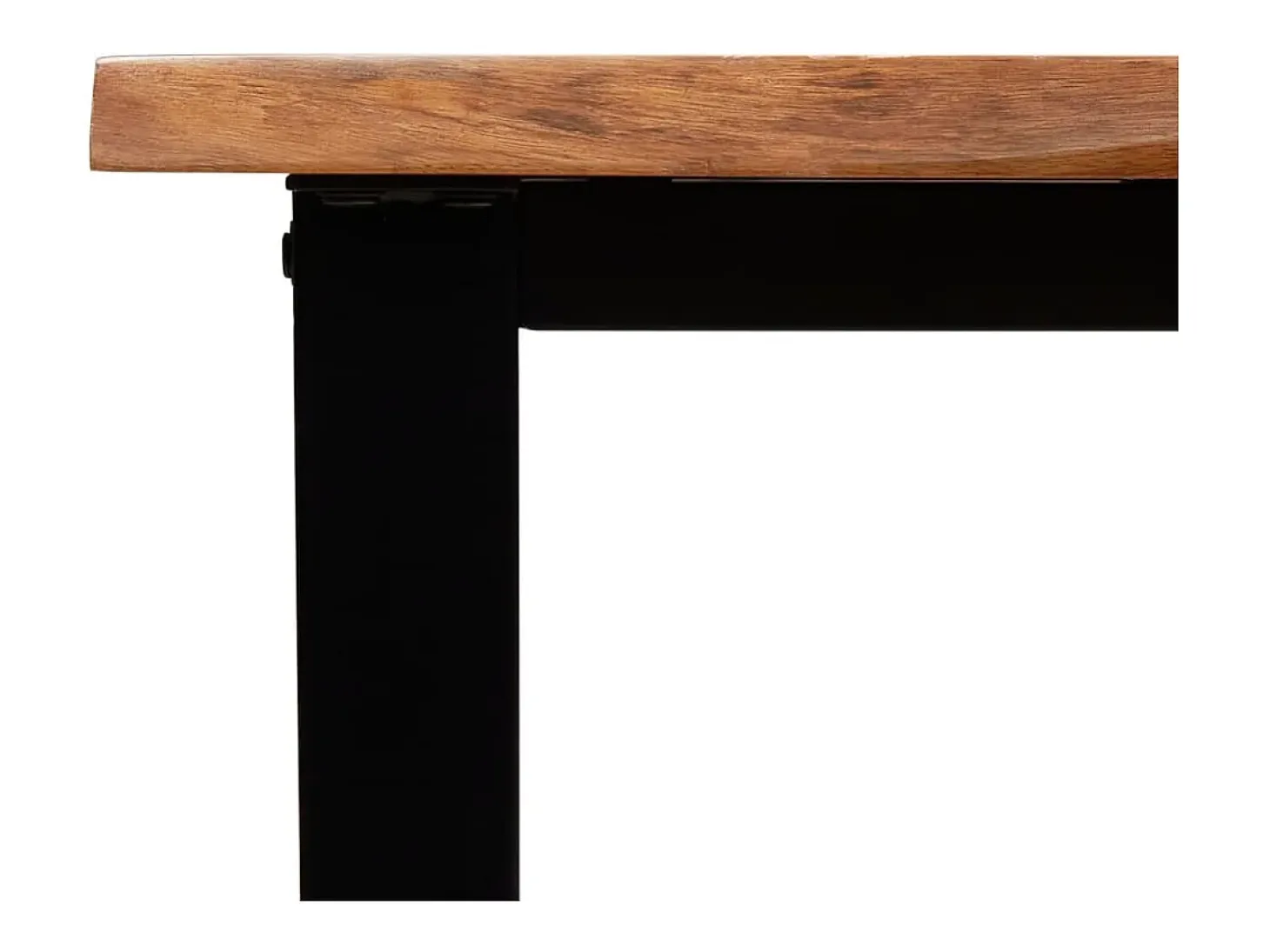 Mesa consola con borde vivo madera maciza acacia 110x35x80 cm