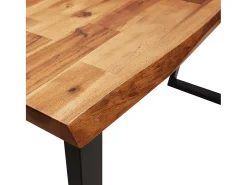 Mesa consola con borde vivo madera maciza acacia 110x35x80 cm
