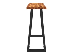 Mesa consola con borde vivo madera maciza acacia 110x35x80 cm ES621578