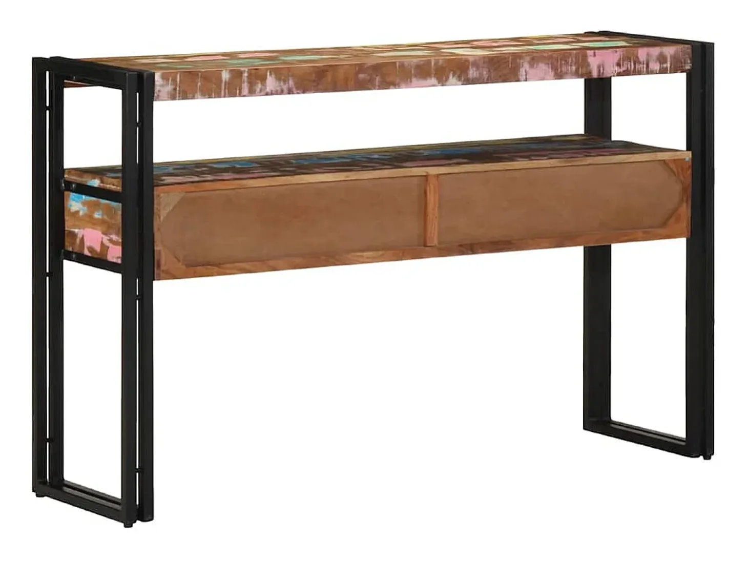 Mesa Consola con cajón 120 x 33 x 75 cm madera maciza reciclada