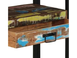 Mesa Consola con cajón 120 x 33 x 75 cm madera maciza reciclada