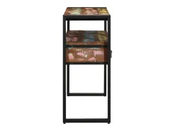 Mesa Consola con cajón 120 x 33 x 75 cm madera maciza reciclada