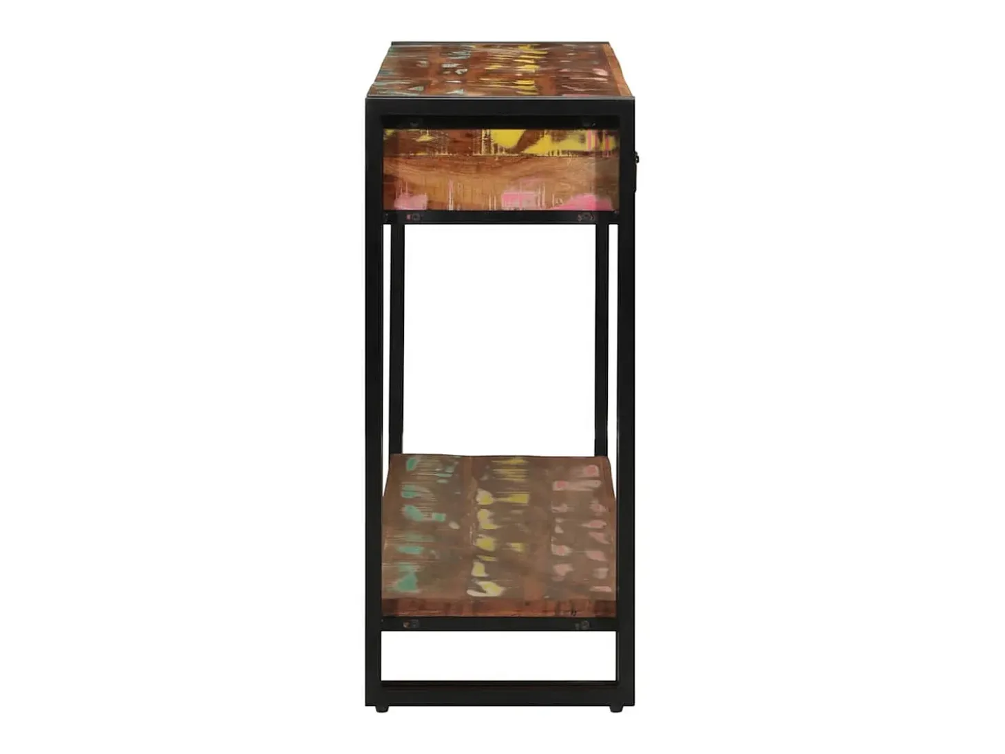 Mesa Consola con cajón Multicolor madera maciza reciclada
