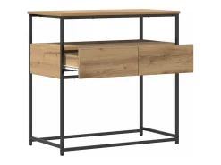 Mesa Consola con cajón Roble artisan 75 x 40 x 75 cm