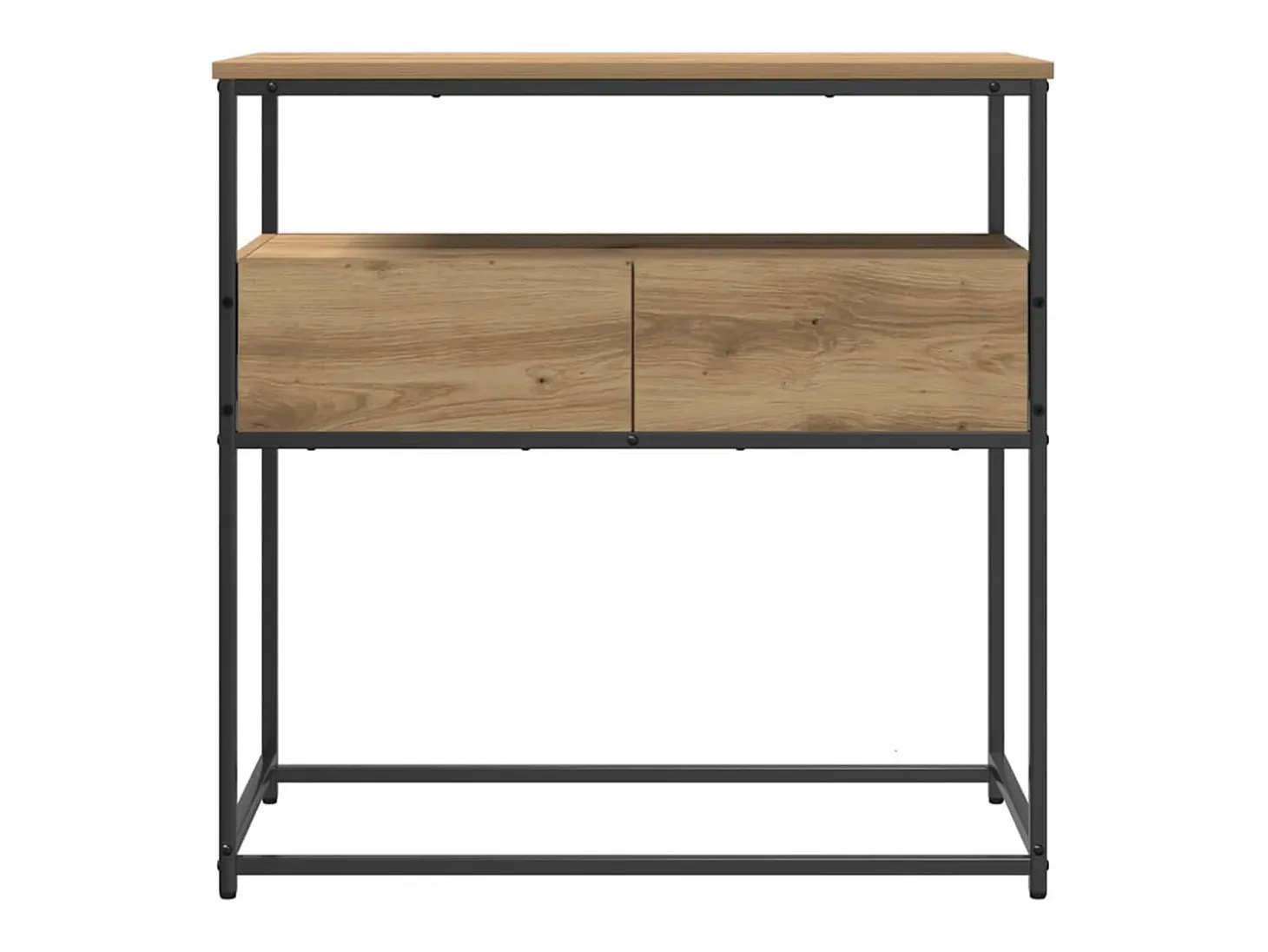 Mesa Consola con cajón Roble artisan 75 x 40 x 75 cm