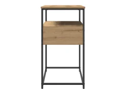 Mesa Consola con cajón Roble artisan 75 x 40 x 75 cm
