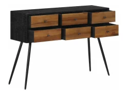 Mesa consola con cajones teca maciza reciclada 116x30x76 cm ES759669