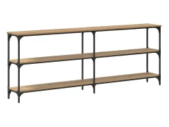 Mesa Consola con estante Roble artisan 200 x 29 x 75 cm