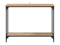 Mesa Consola con estante Roble artisan 101 x 30.5 x 75 cm