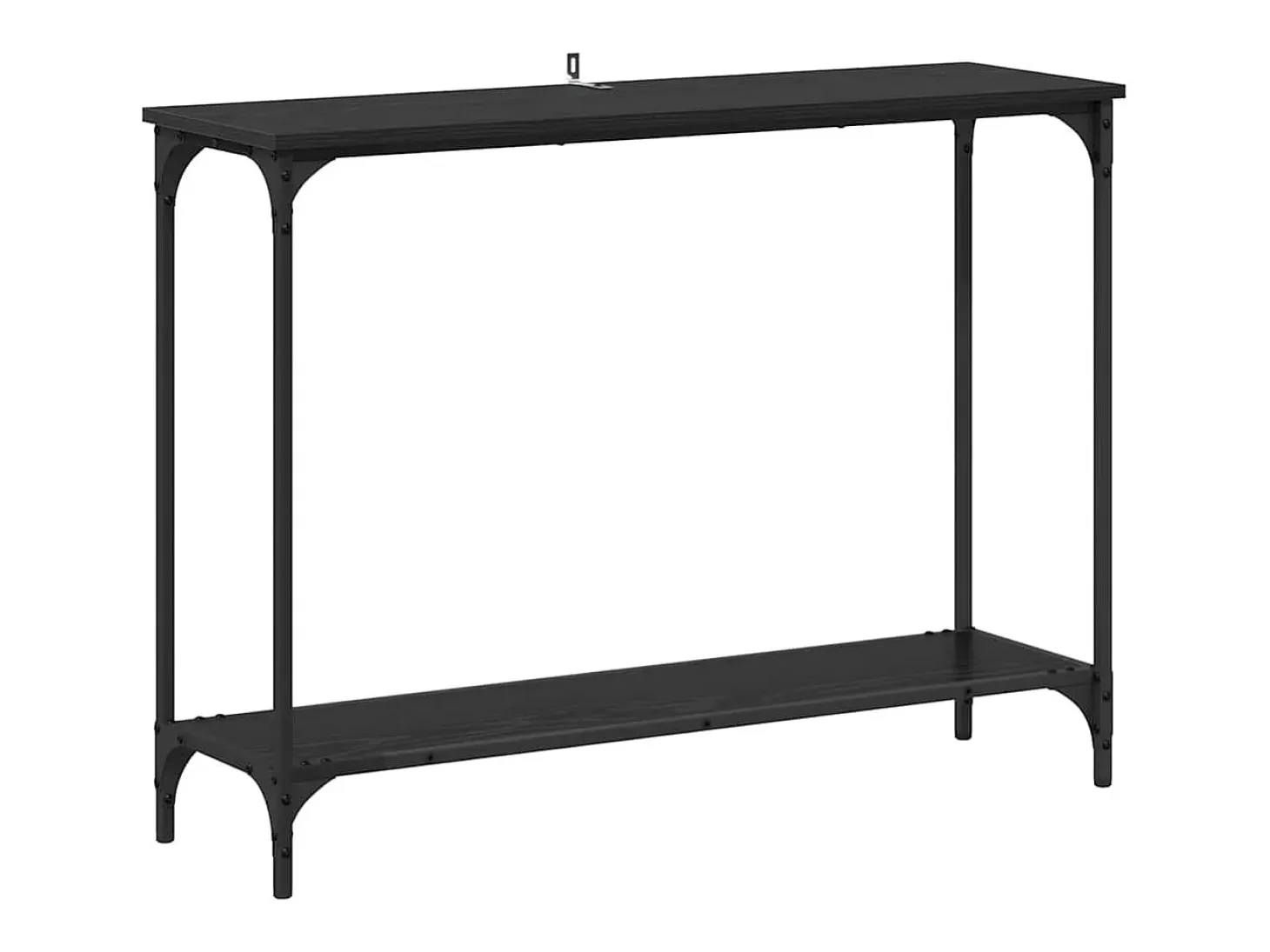 Mesa Consola con estante Roble negro 101 x 30.5 x 75 cm