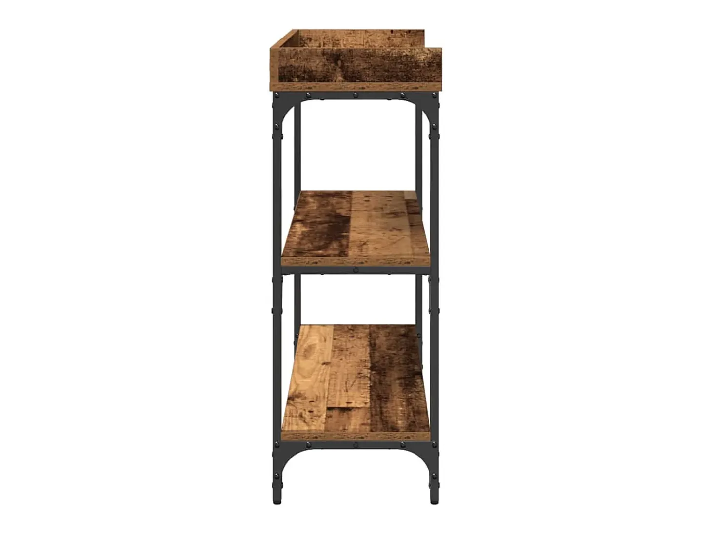 Mesa Consola con estante Madera vieja 100 x 30 x 80 cm