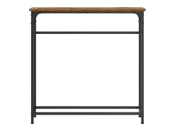 Mesa Consola con estante Madera Vieja 75 x 19.5 x 75 cm