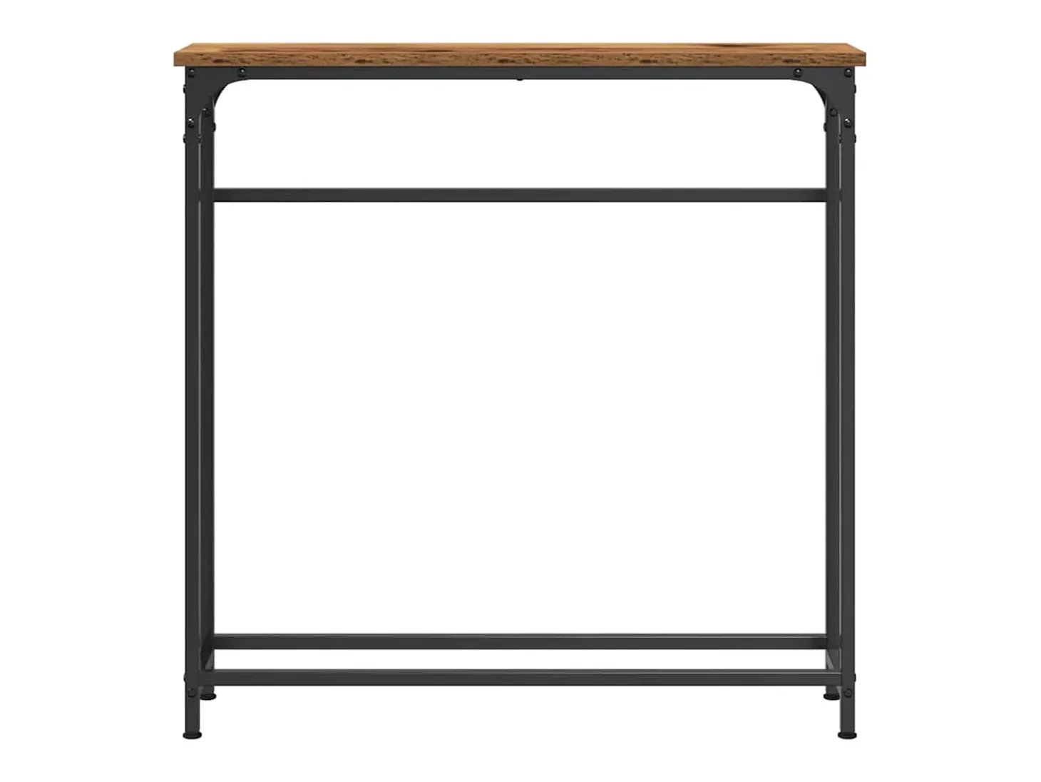 Mesa Consola con estante Madera Vieja 75 x 19.5 x 75 cm