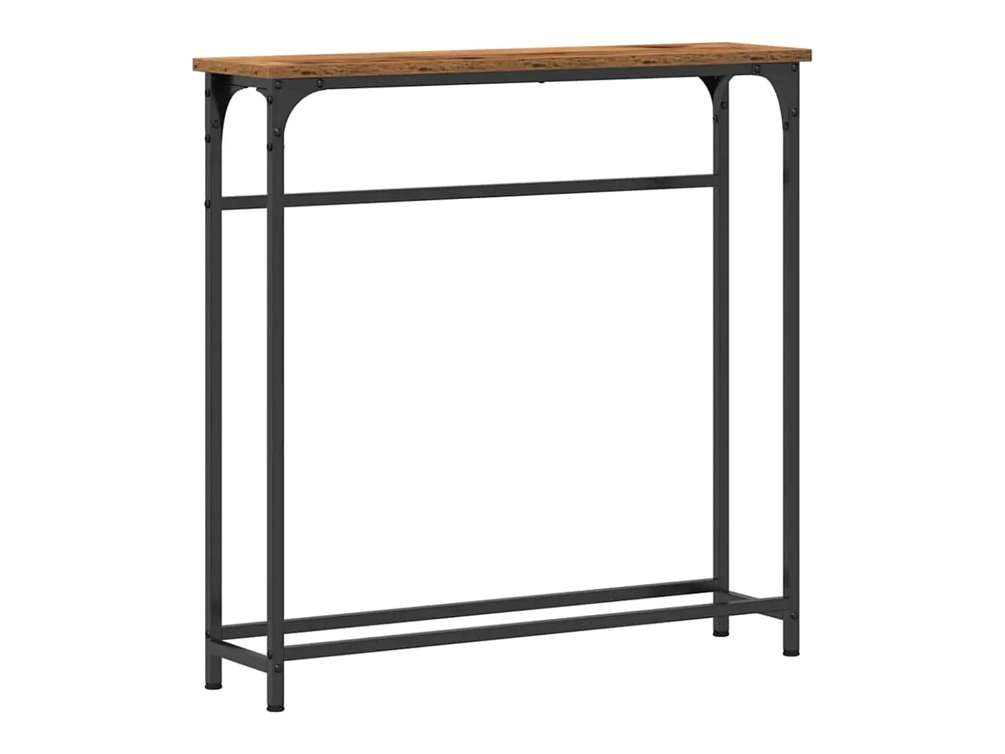 Mesa Consola con estante Madera Vieja 75 x 19.5 x 75 cm