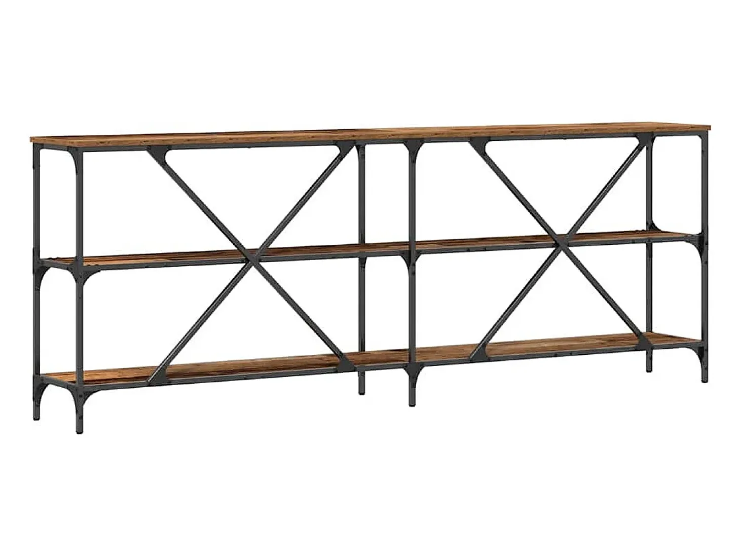 Mesa Consola con estante Otro Madera Vieja 180 x 30 x 75 cm