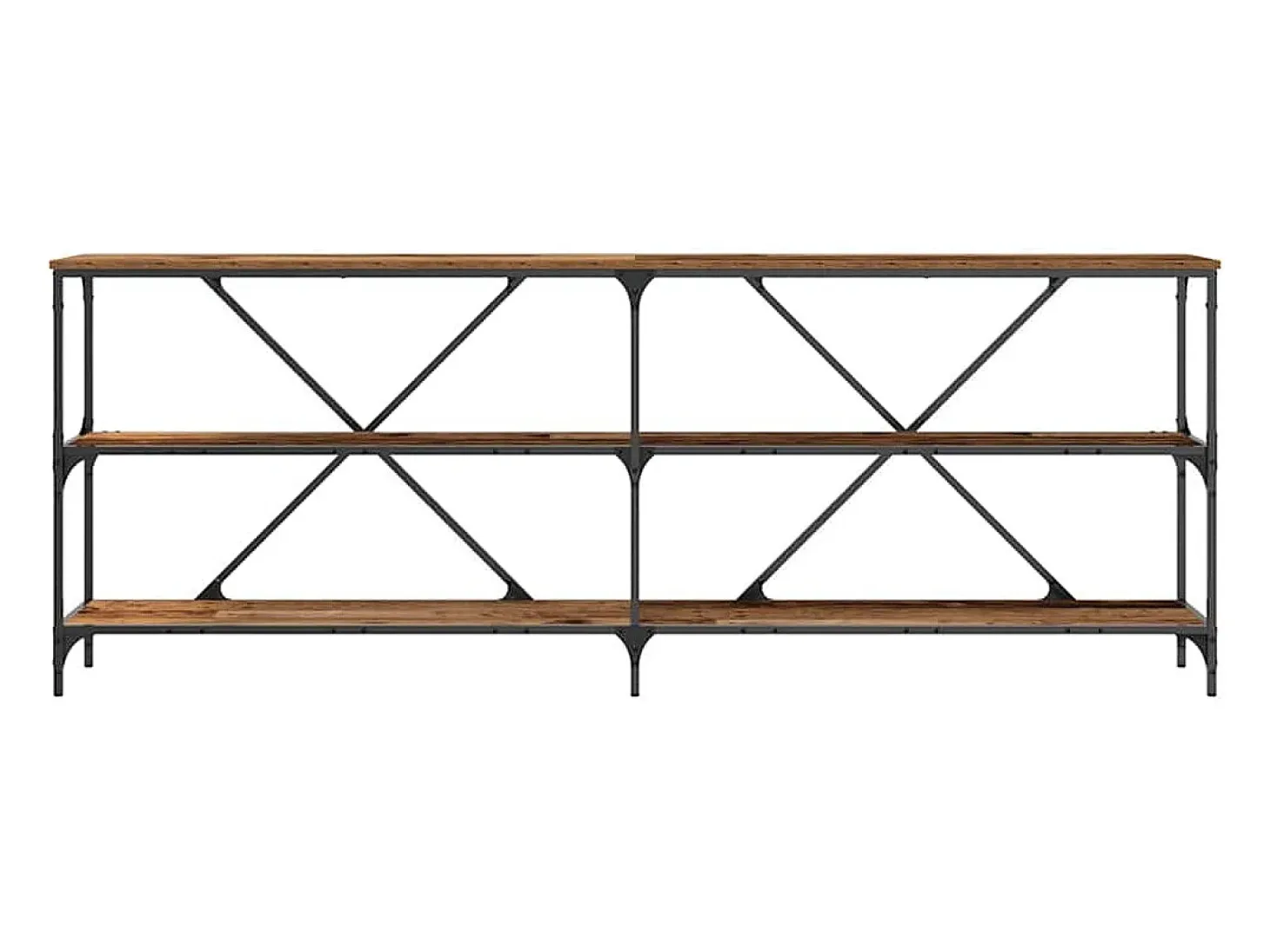 Mesa Consola con estante Otro Madera Vieja 180 x 30 x 75 cm