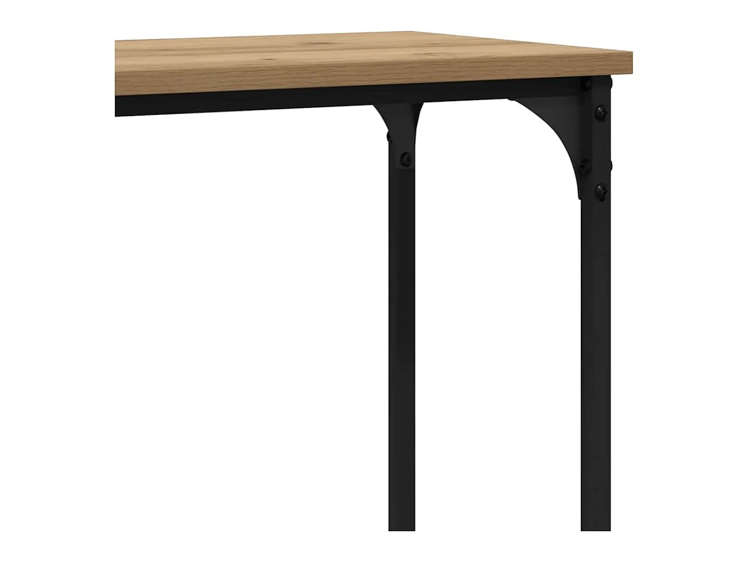 Mesa Consola con estante Roble artisan 160 x 29 x 80 cm