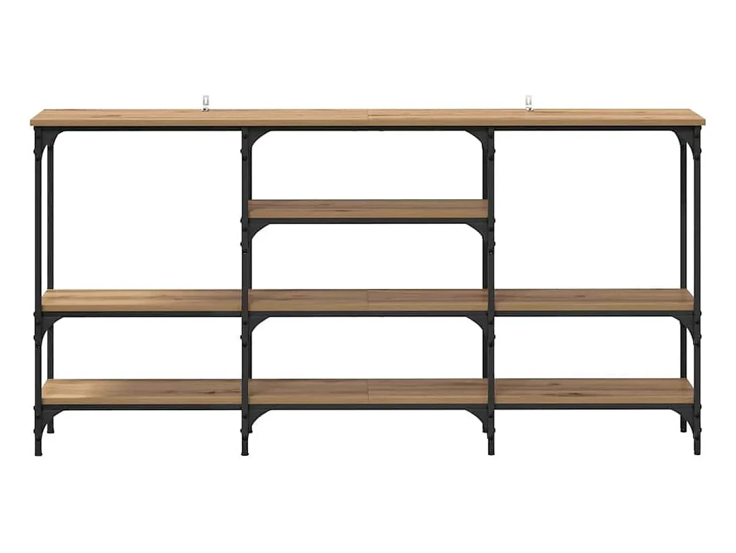 Mesa Consola con estante Roble artisan 160 x 29 x 80 cm