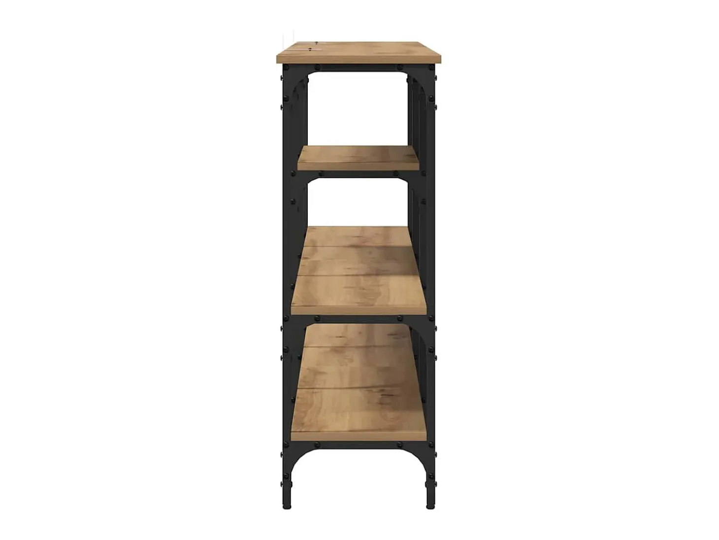 Mesa Consola con estante Roble artisan 160 x 29 x 80 cm