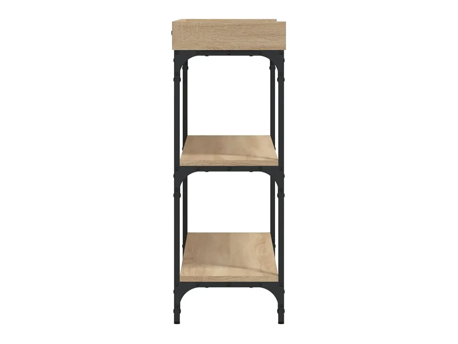 Mesa consola con estantes roble Sonoma 100x30x80 cm