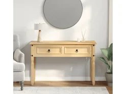 Mesa consola Corona madera maciza de pino 115x46x73 cm