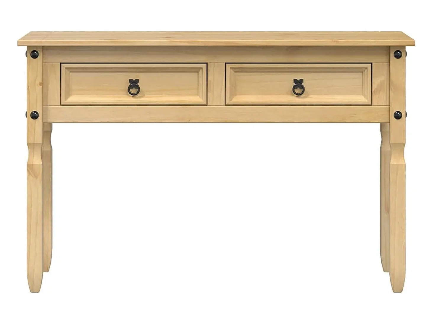 Mesa consola Corona madera maciza de pino 115x46x73 cm