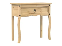 Mesa consola Corona 73x35x73 cm madera maciza de pino