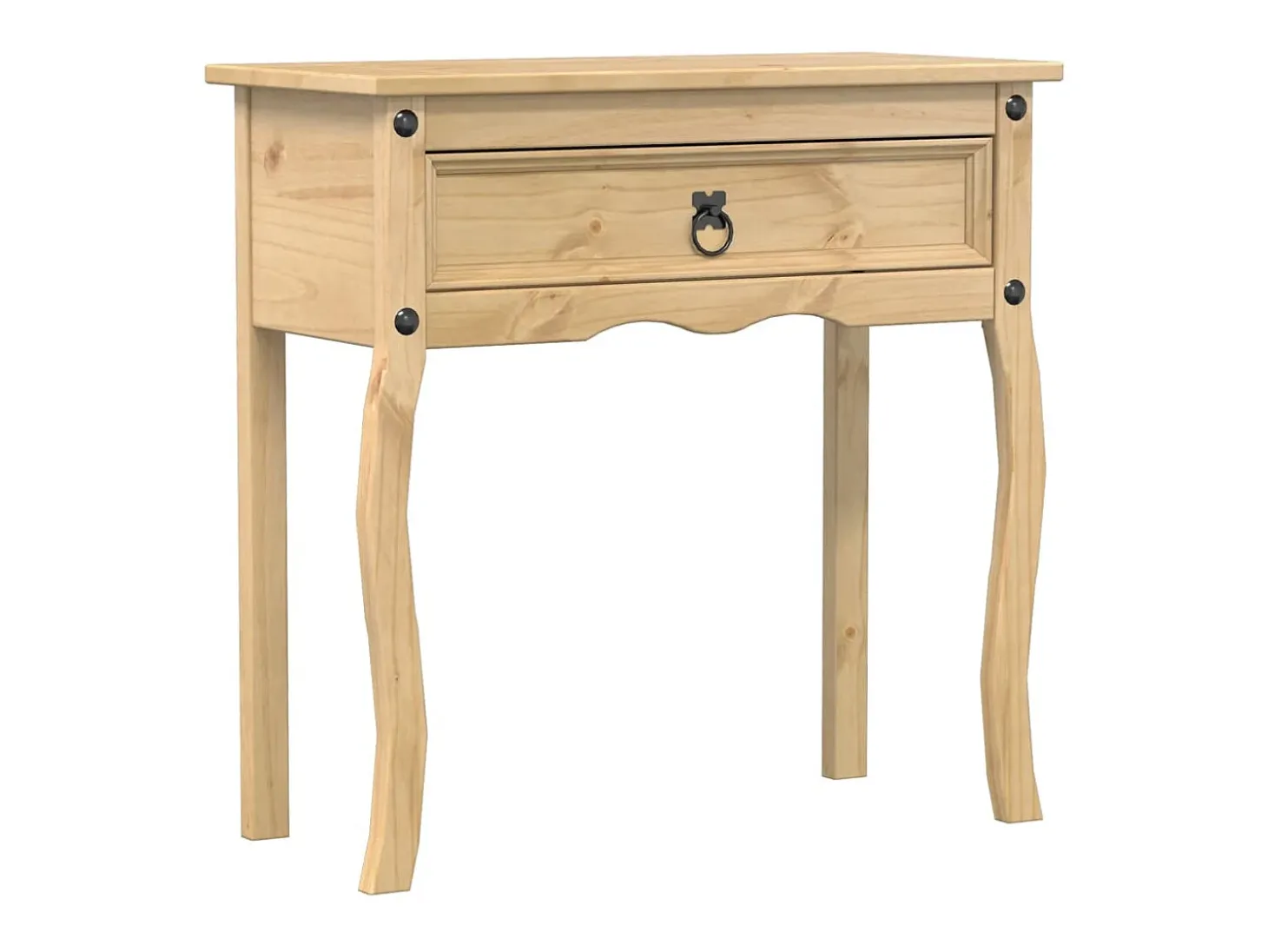 Mesa consola Corona 73x35x73 cm madera maciza de pino