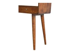 Mesa consola curvada de castaño
