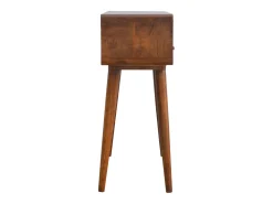 Mesa consola curvada de castaño