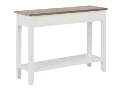 Mesa consola de madera blanco 110x35x80 cm ES567826