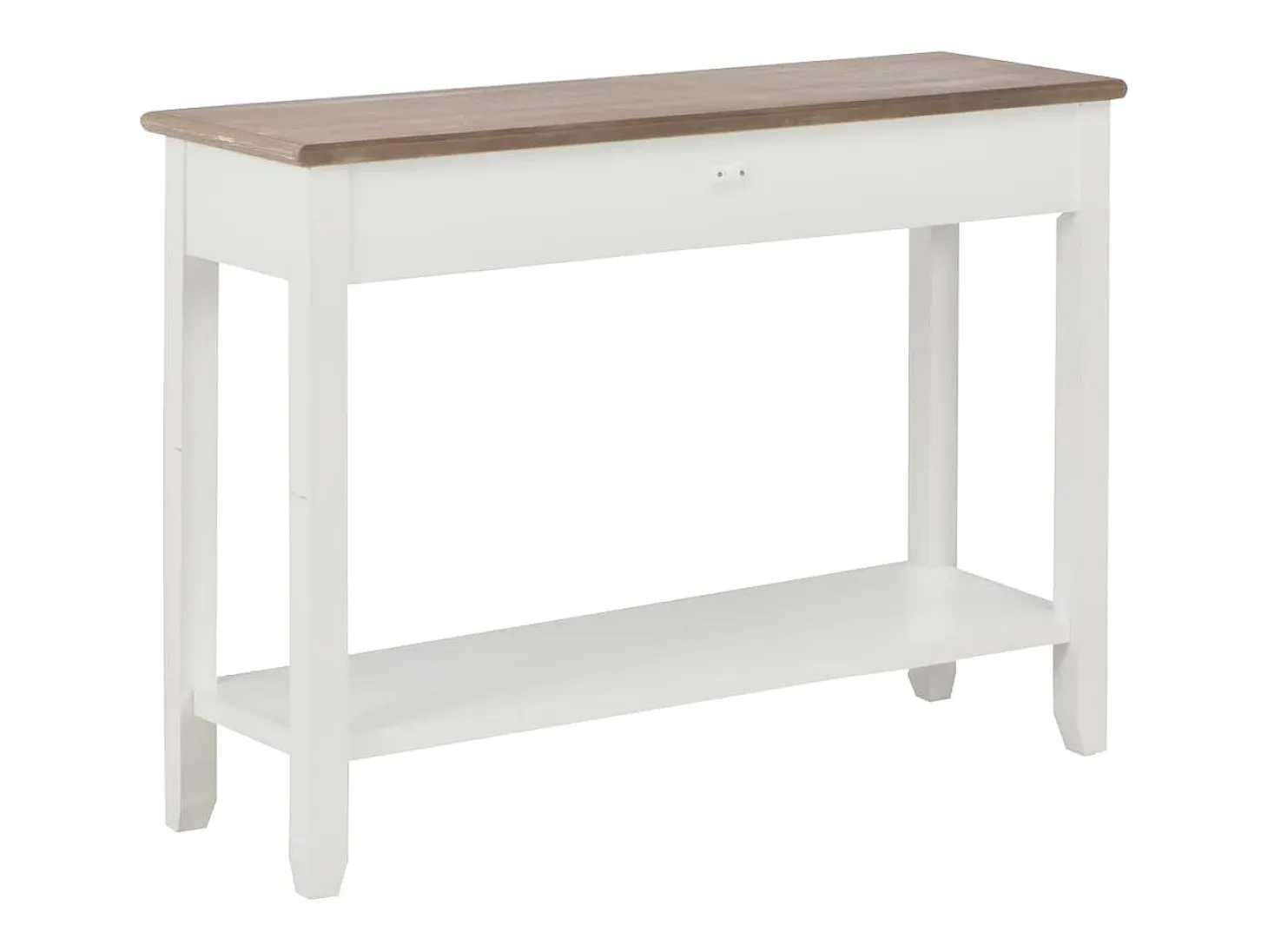 Mesa consola de madera blanco 110x35x80 cm