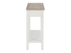 Mesa consola de madera blanco 110x35x80 cm