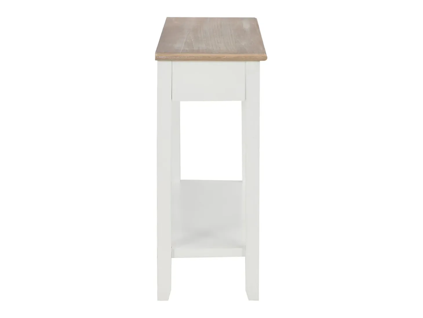 Mesa consola de madera blanco 110x35x80 cm