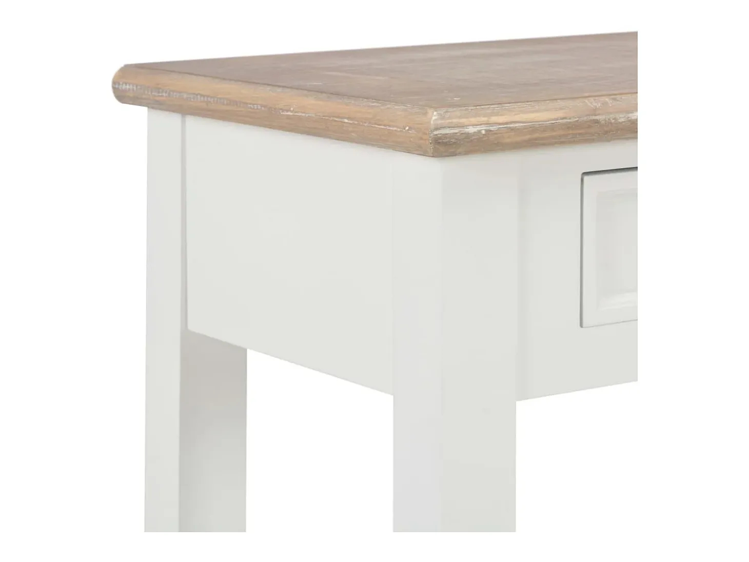 Mesa consola de madera blanco 110x35x80 cm