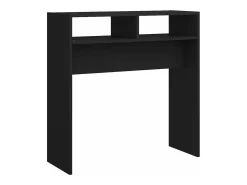 Mesa consola de madera contrachapada negro 78x30x80 cm ES518854